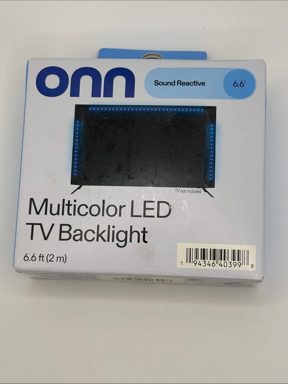 Onn LED Multicolor RGB TV Backlight 6‘6“ sound reactive brand new in the box